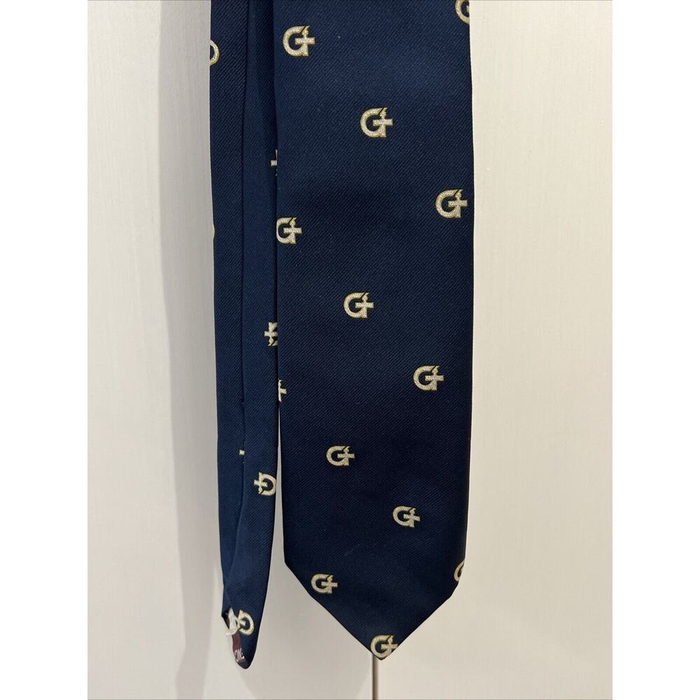 VTG Givenchy Gentlemen‎ Paris POLYESTER/SILK Neck Tie Preppy Designer Logo BLUE
